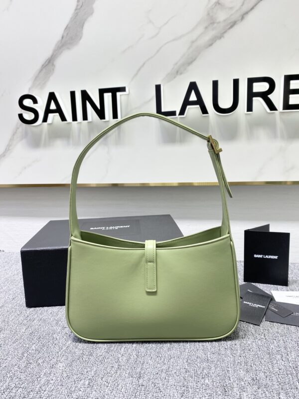 YSL's New Patent Leather Armpit Bag - Avocado Green 57711 - Image 5