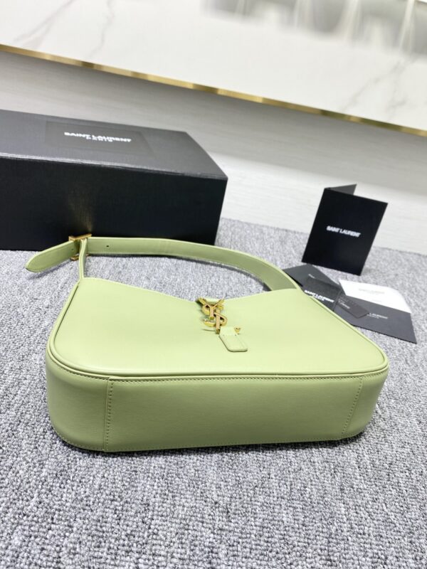 YSL's New Patent Leather Armpit Bag - Avocado Green 57711 - Image 3