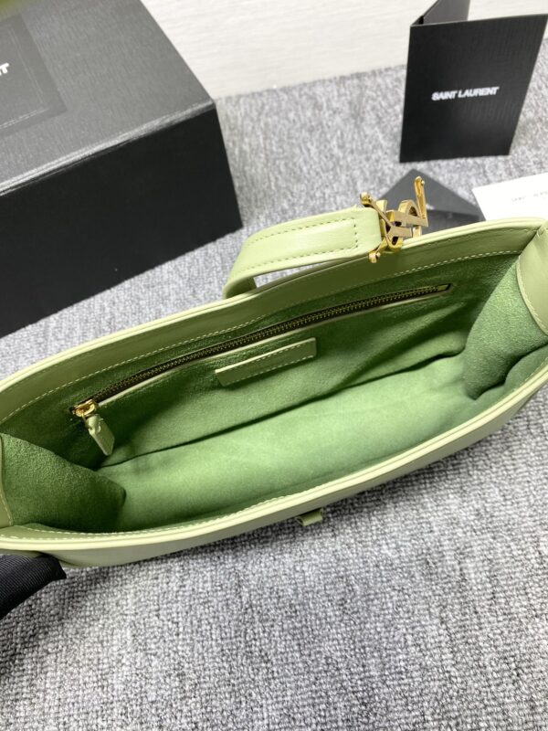 YSL's New Patent Leather Armpit Bag - Avocado Green 57711 - Image 2