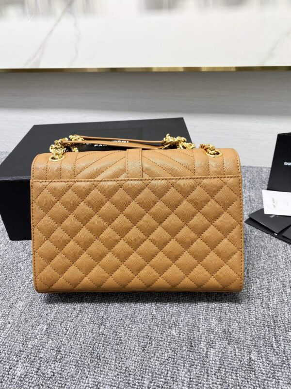 YSL Classic Grid Messenger Bag - Brown 86131 - Image 5