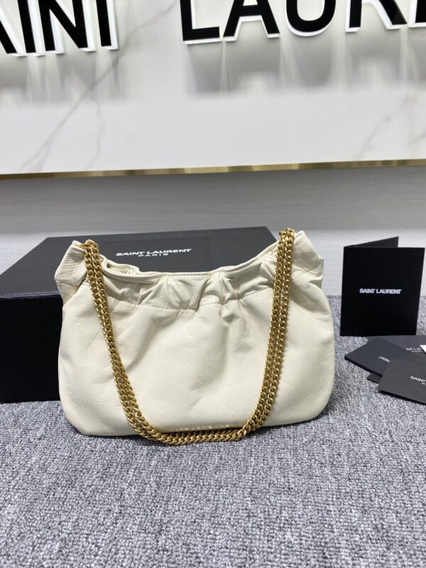 YSl New Cloud Armpit Bag - White 73596 - Image 5