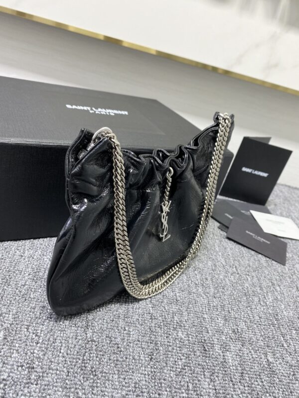 YSL New Cloud Armpit Bag - Black 79375 - Image 3