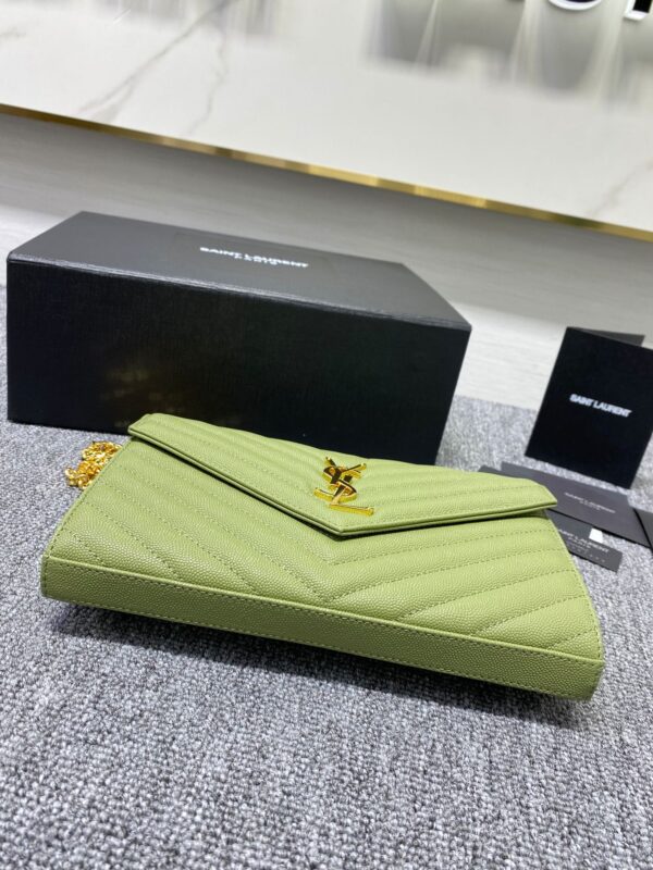 YSL Yves Saint Laurent Clutch Bag - Green 79335 - Image 4