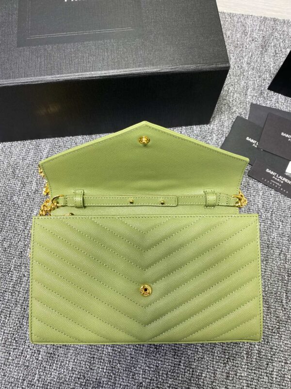 YSL Yves Saint Laurent Clutch Bag - Green 79335 - Image 3