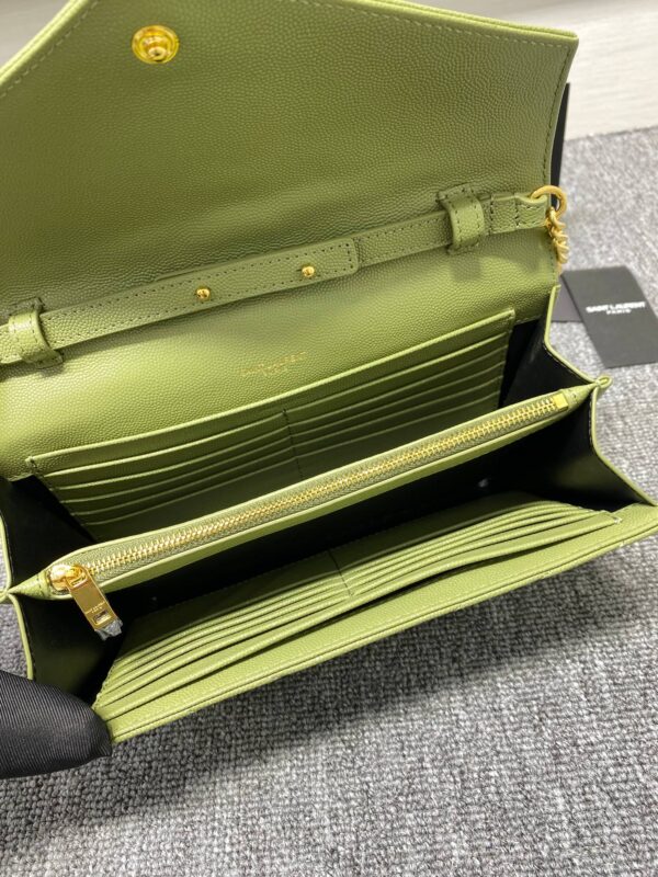 YSL Yves Saint Laurent Clutch Bag - Green 79335 - Image 2