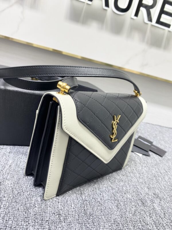 YSL Yves Saint Laurent's Lambskin Rhombus Handbag 99890 - Image 3