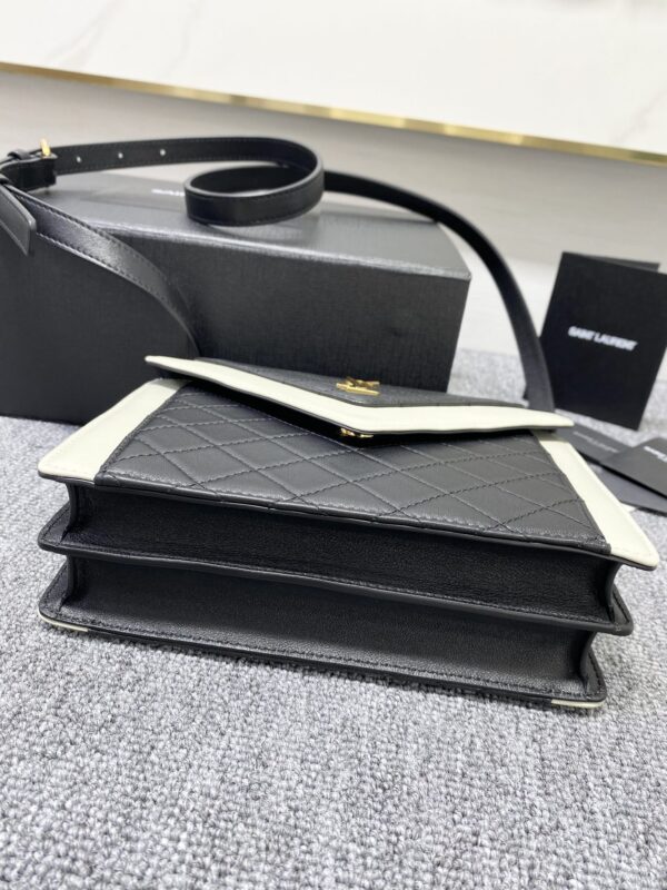 YSL Yves Saint Laurent's Lambskin Rhombus Handbag 99890 - Image 4