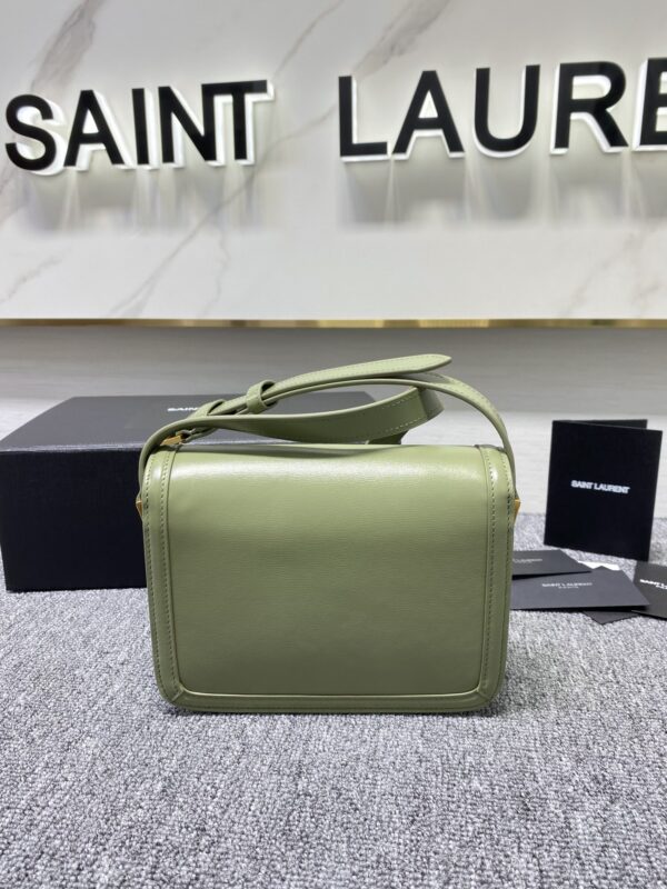 YSL Monogram Cross-body Shoulder Small Handbag - Light Green 14673 - Image 5