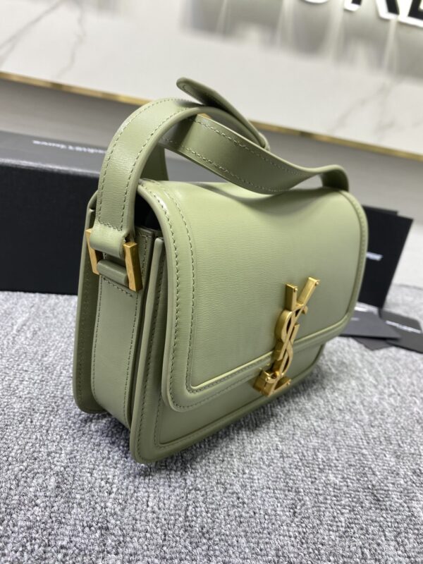 YSL Monogram Cross-body Shoulder Small Handbag - Light Green 14673 - Image 3