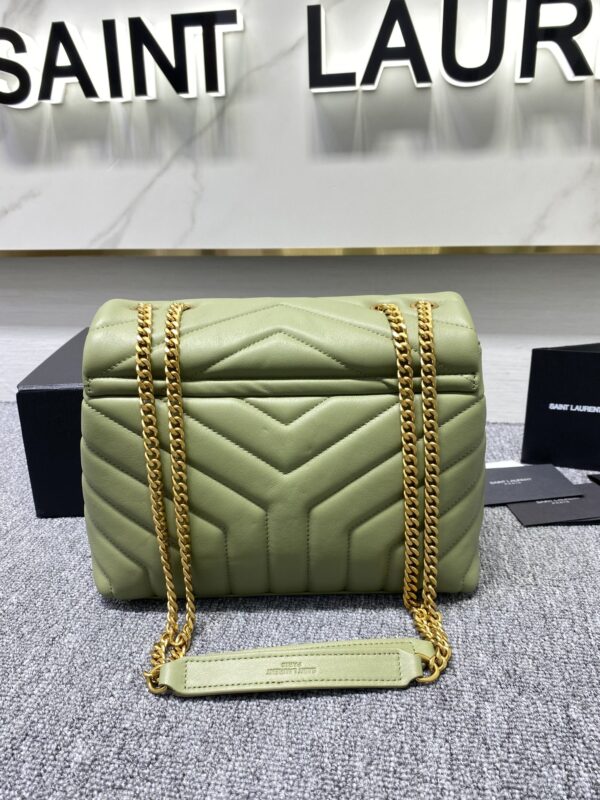 YSL LouLou Y-Shaped Satchel Medium Handbag - Light Green 71733 - Image 5