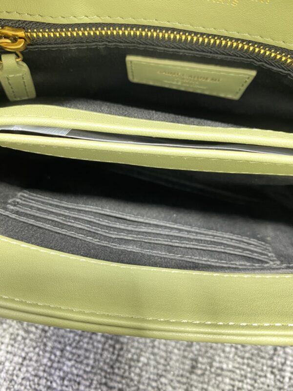 YSL LouLou Y-Shaped Satchel Small Handbag - Light Green 25503 - Image 2