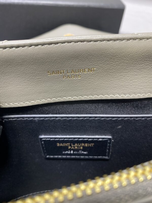 YSL LouLou Y-Shaped Satchel Medium Handbag - Metal Gray 81509 - Image 2