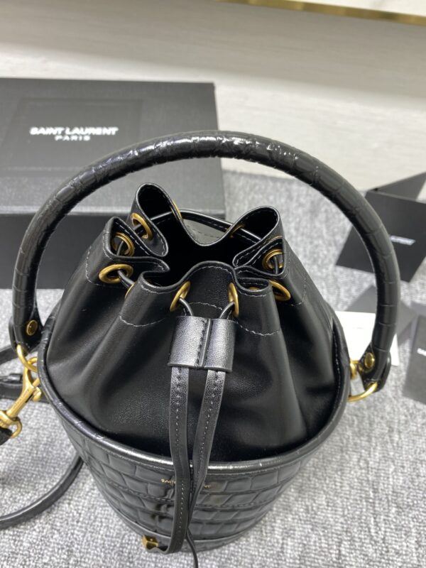 YSL Retro Bucket Bag - Black 98680 - Image 4