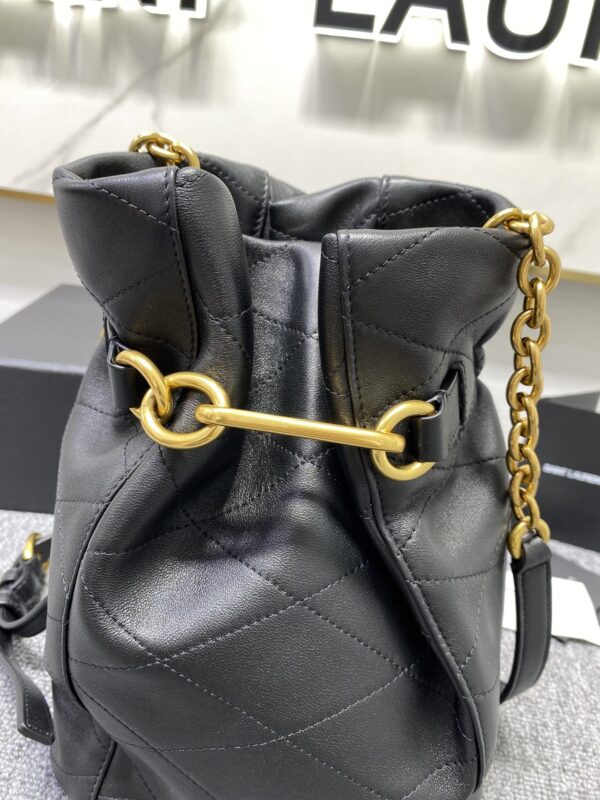 YSL LE MAILLON Buckle Bucket Bag - Black 98276 - Image 2