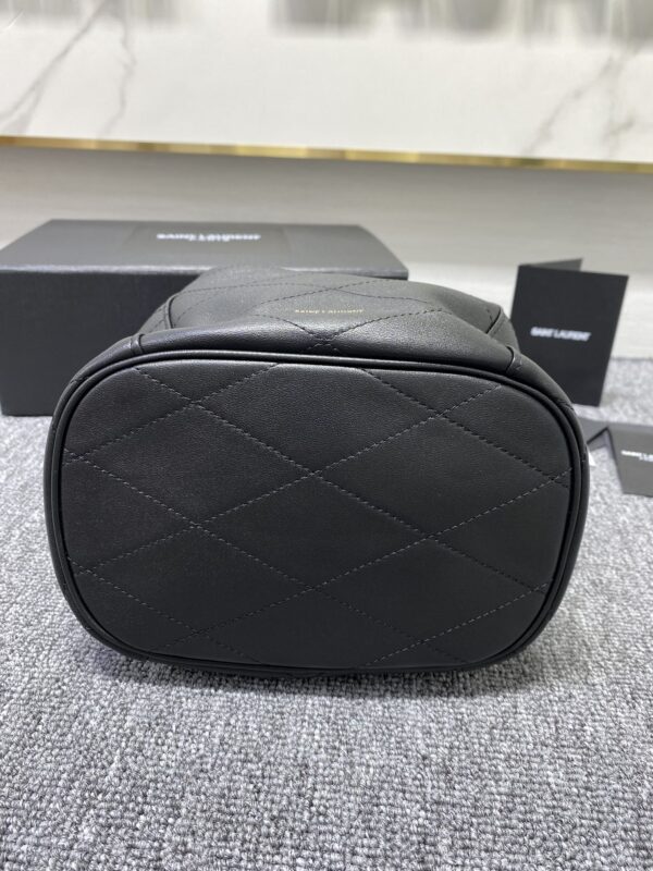 YSL LE MAILLON Buckle Bucket Bag - Black 98276 - Image 3