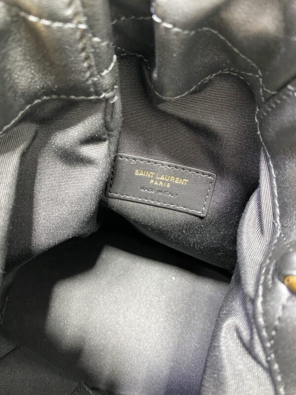 YSL LE MAILLON Buckle Bucket Bag - Black 98276 - Image 5