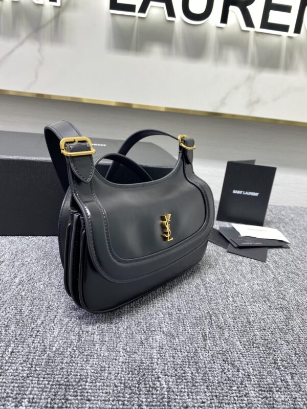 YSL Charlie Glossy Small Shoulder Bag - Black 51521 - Image 2