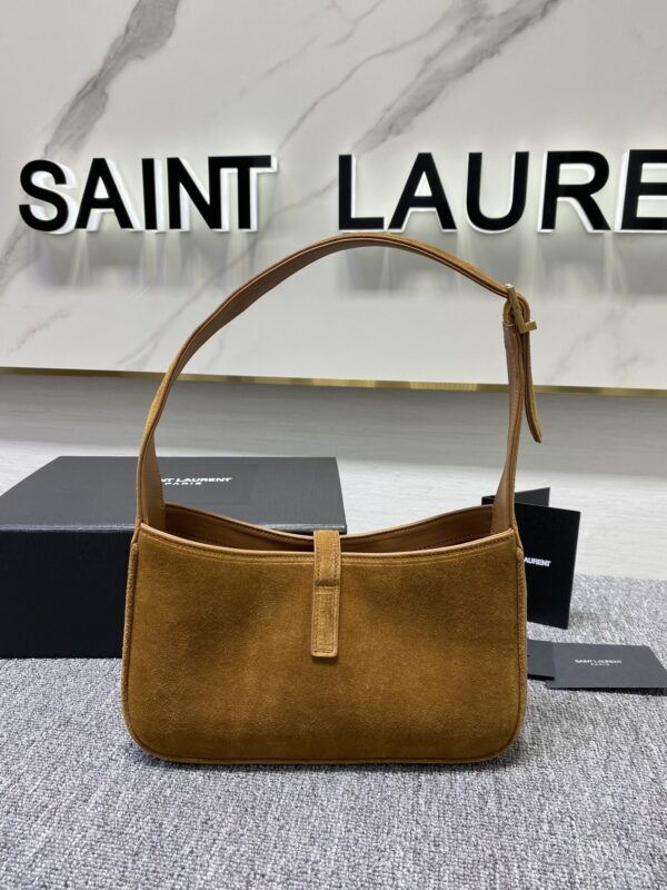 YSL’s New Spring and Summer Show Armpit Bag - Brown (Golden) 94751 - Image 4