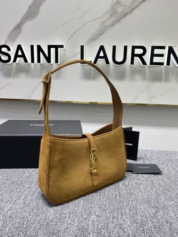 YSL’s New Spring and Summer Show Armpit Bag - Brown (Golden) 94751 - Image 3