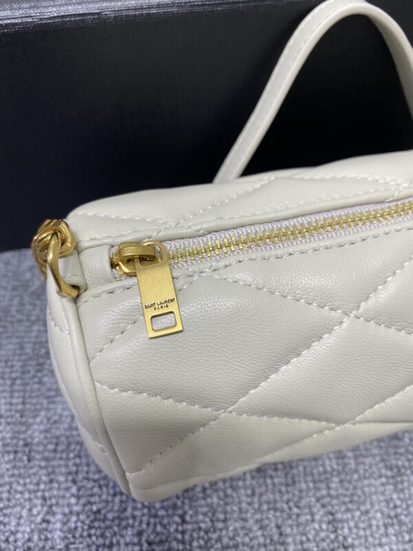 YSL Sade Armpit Cylindrical Bag - White 80318 - Image 2