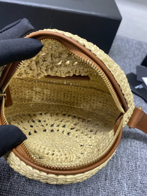 YSL Yves Saint Laurent Straw Crochet Bag 36911 - Image 2