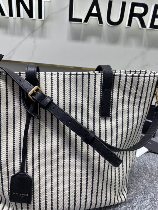 YSL Non-Capacity Stripes Tote Bag 27804 - Image 2
