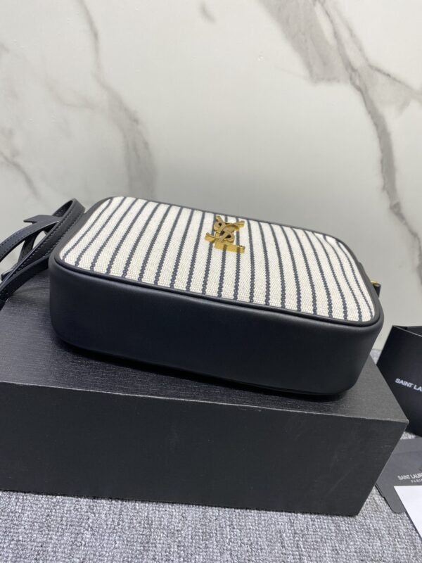 YSL Linen Stripe Camera Handbag 78301 - Image 5