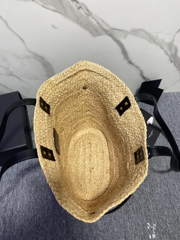 Ysl Saint Laurent Raffia Woven Basket Bag 85997 - Image 2