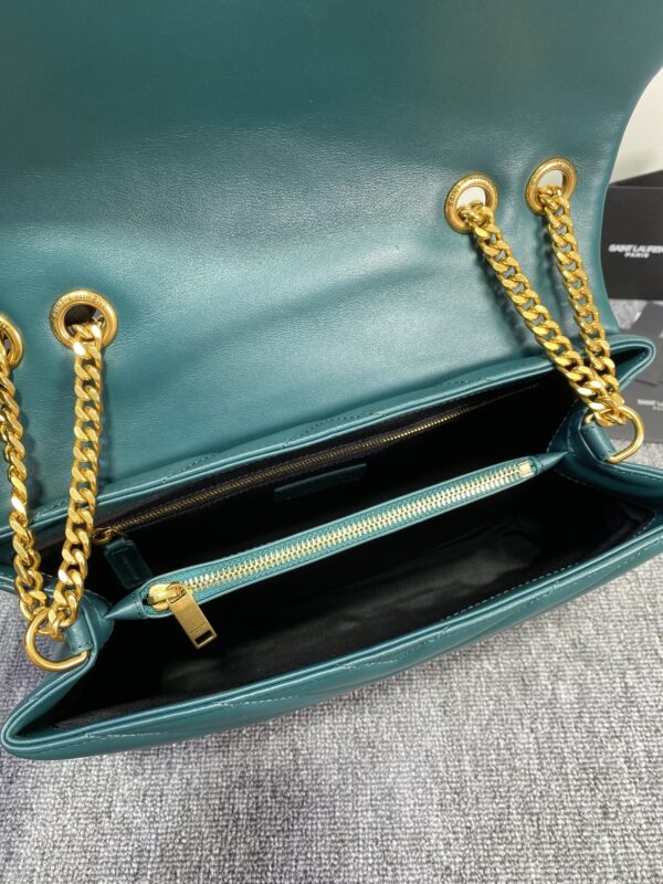 YSL LouLou Y-Shaped Satchel Large Handbag - Green 75260 - Image 2