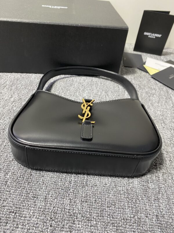 YSL’s New Spring and Summer Show Armpit Bag - Black (Golden) 73453 - Image 4