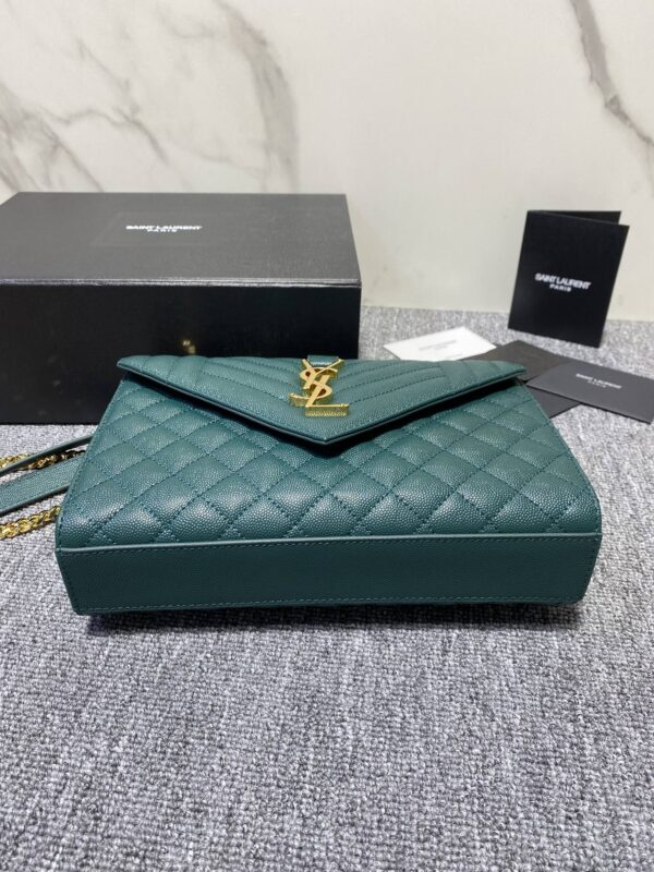 YSL Classic Grid Messenger Bag - Sea Green 54553 - Image 4