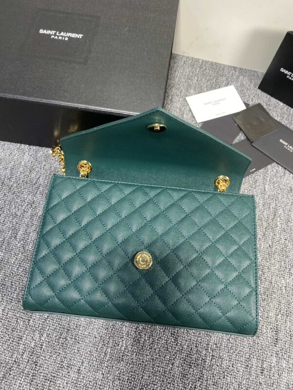 YSL Classic Grid Messenger Bag - Sea Green 54553 - Image 3