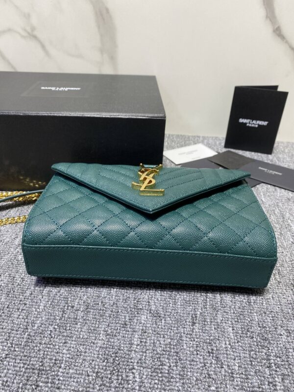 YSL Small Envelope Bag - Sea Green 98817 - Image 4