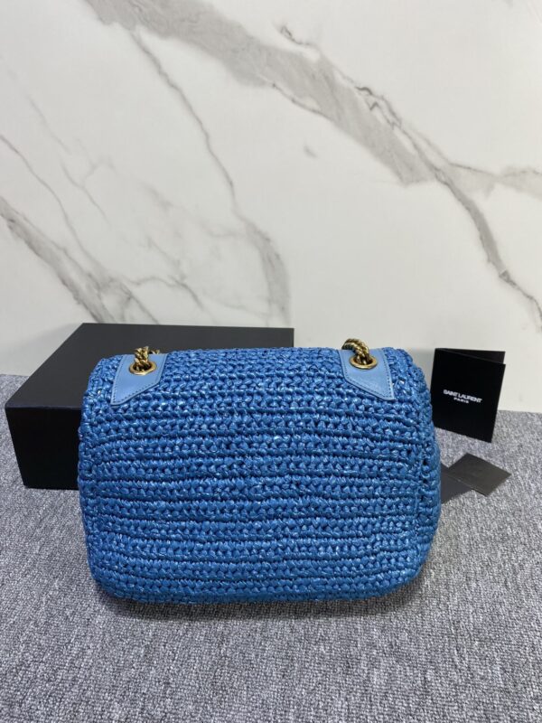 YSL NIKI Woven Bag - Blue 95493 - Image 4