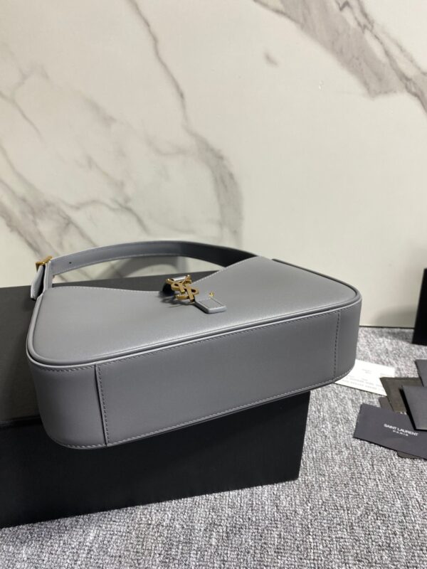 YSL’s New Spring and Summer Show Armpit Bag - Gray (Golden) 53541 - Image 3