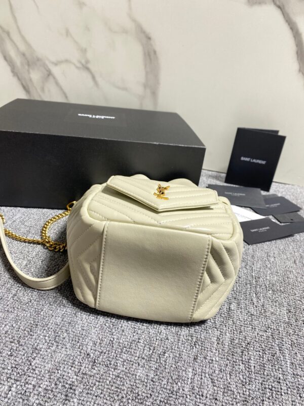 YSL Lambskin Backpack - Off White 52183 - Image 3