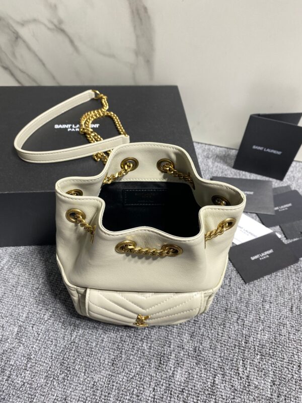 YSL Lambskin Backpack - Off White 52183 - Image 4