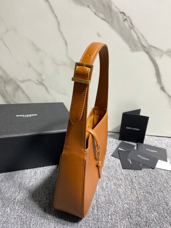 YSL’s New Spring and Summer Show Armpit Bag - Brown (Golden) 24318 - Image 3