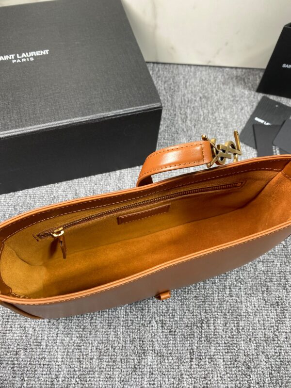YSL’s New Spring and Summer Show Armpit Bag - Brown (Golden) 24318 - Image 2