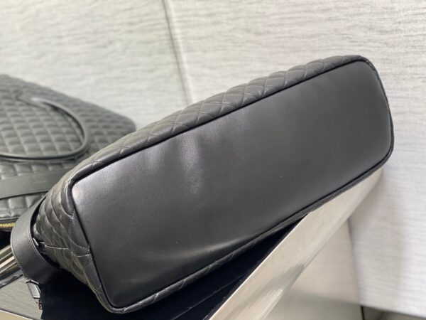 YSL Oversized Sheepskin Quilted Travel Bag - Black 48923 - Image 2