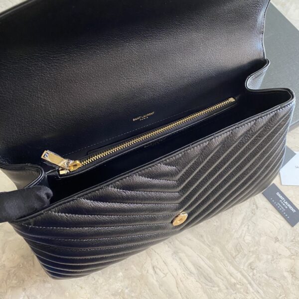 YLS Saint Laurent Large Chain Messenger Bag  - Black 40155 - Image 3