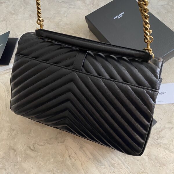 YLS Saint Laurent Large Chain Messenger Bag  - Black 40155 - Image 4