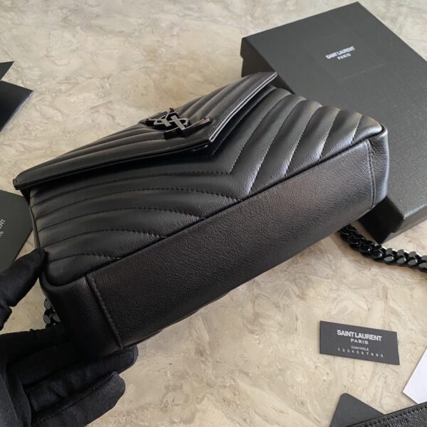 YLS Saint Laurent Medium Chain Messenger Bag  - Black 97013 - Image 5