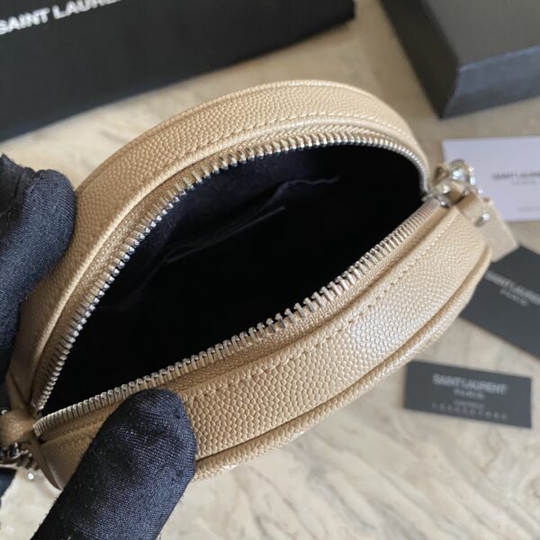YSL Vinyle Cute Round Bag  - Cream 57617 - Image 2