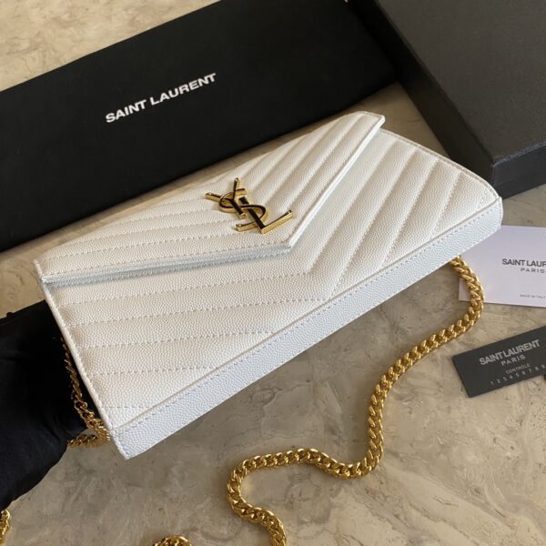 YSL Yves Saint Laurent Clutch Bag - White 23254 - Image 5