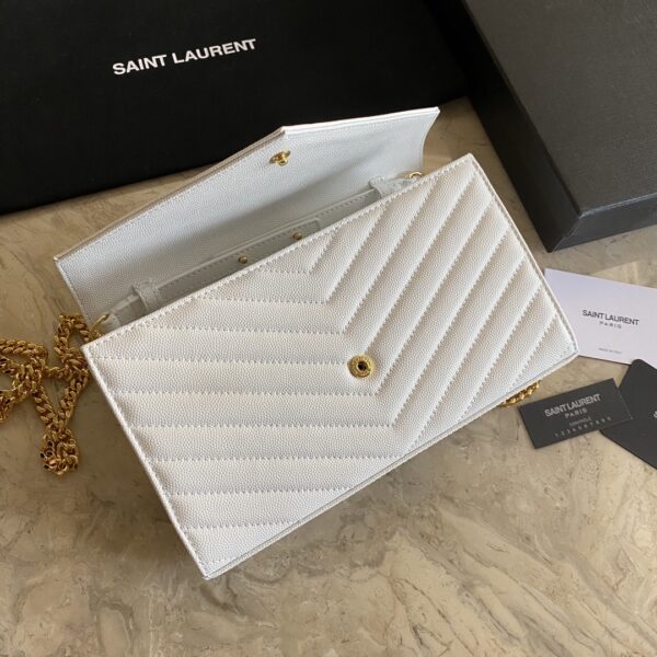 YSL Yves Saint Laurent Clutch Bag - White 23254 - Image 3
