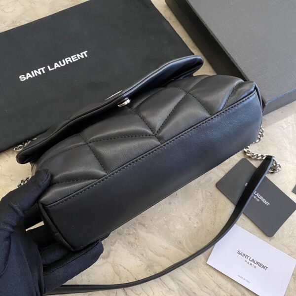 YSL Loulou Puffer Mini Bag – Black (Silver) 50446 - Image 2