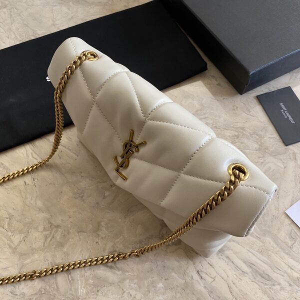 YSL Loulou Puffer Mini Bag – White 94393 - Image 3