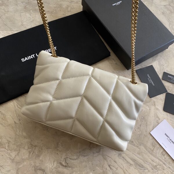 YSL Loulou Puffer Mini Bag – White 94393 - Image 5