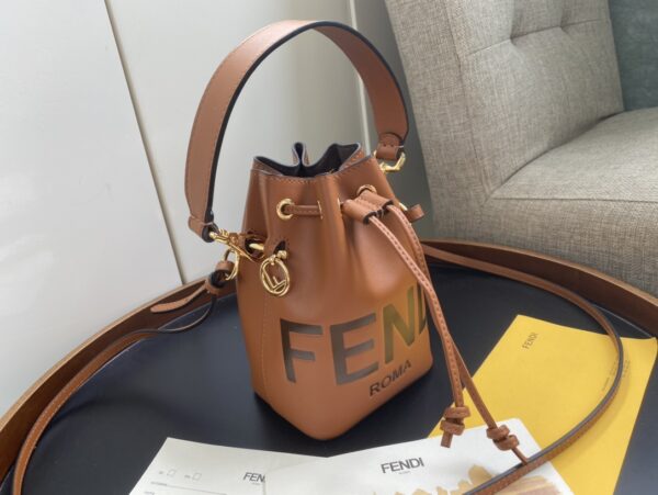 Fendi Mon Tresor Small Bucket Bag - Brown 21456 - Image 5